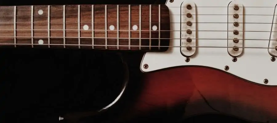 close up electric guitar