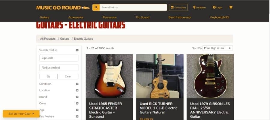 places to sell used guitars